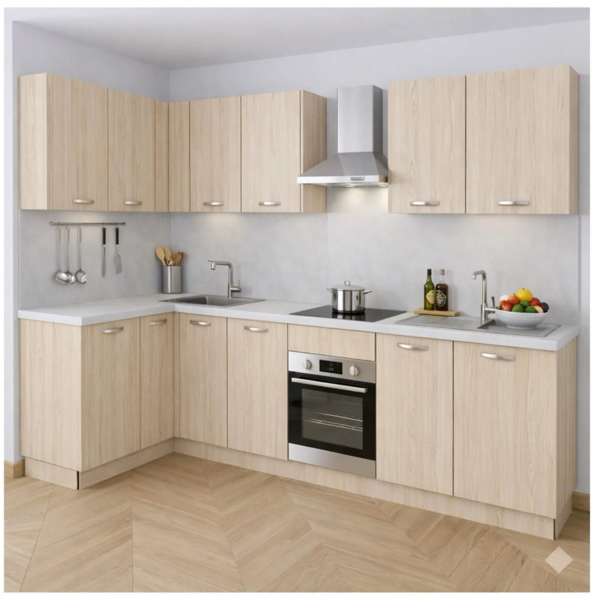 Pensile Cucina in Legno Nobilitato Rovere con 1 Anta Altezza 90 cm in prodotto Calandrelli - Napoli, commercioVirtuoso.it