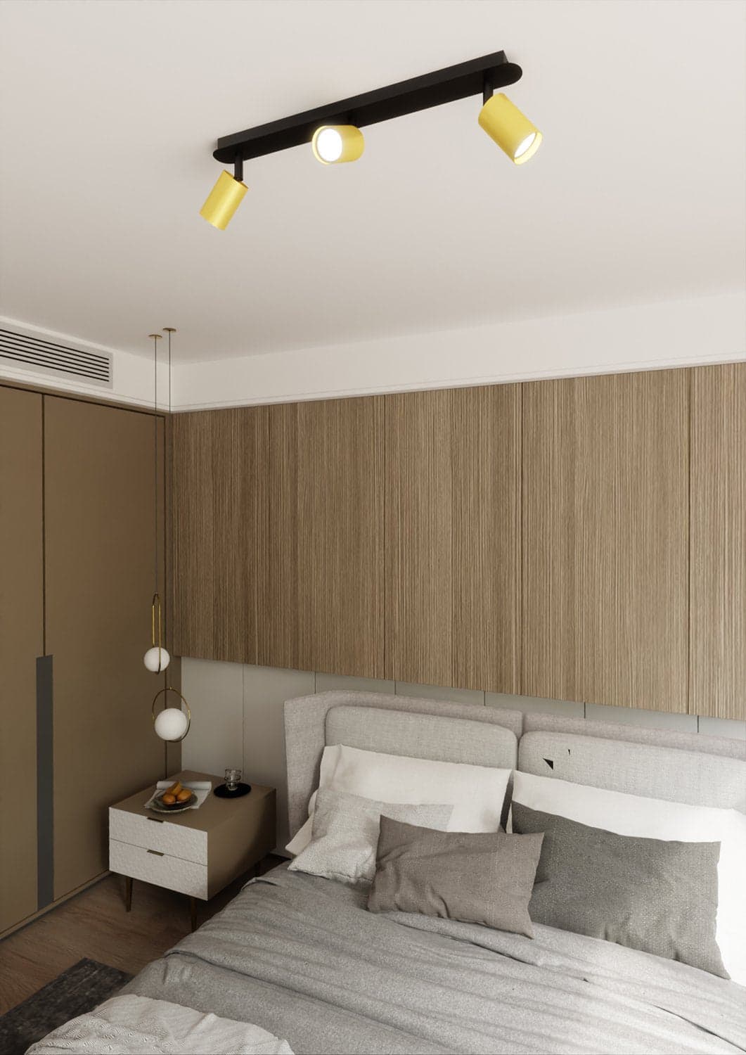 Plafoniera Spot Faretti Regolabili 3 Luci Zen A Cilindro In Acciaio Nero E Oro in Faretti da soffitto LuceArt - Montecorvino Pugliano, commercioVirtuoso.it