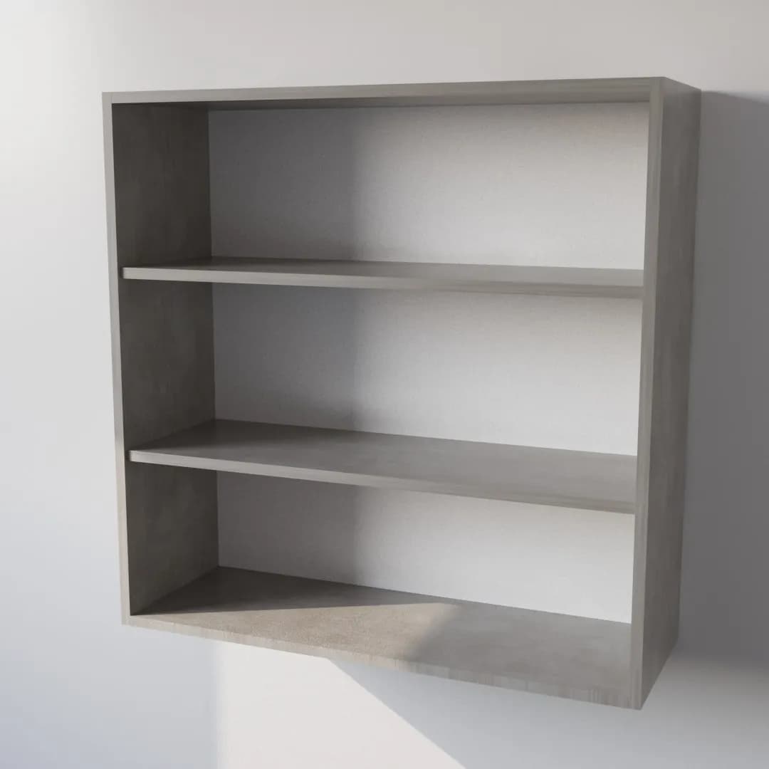 Pensile Cucina in Legno Nobilitato Cemento con Ante Altezza 90 cm in prodotto Calandrelli - Napoli, commercioVirtuoso.it