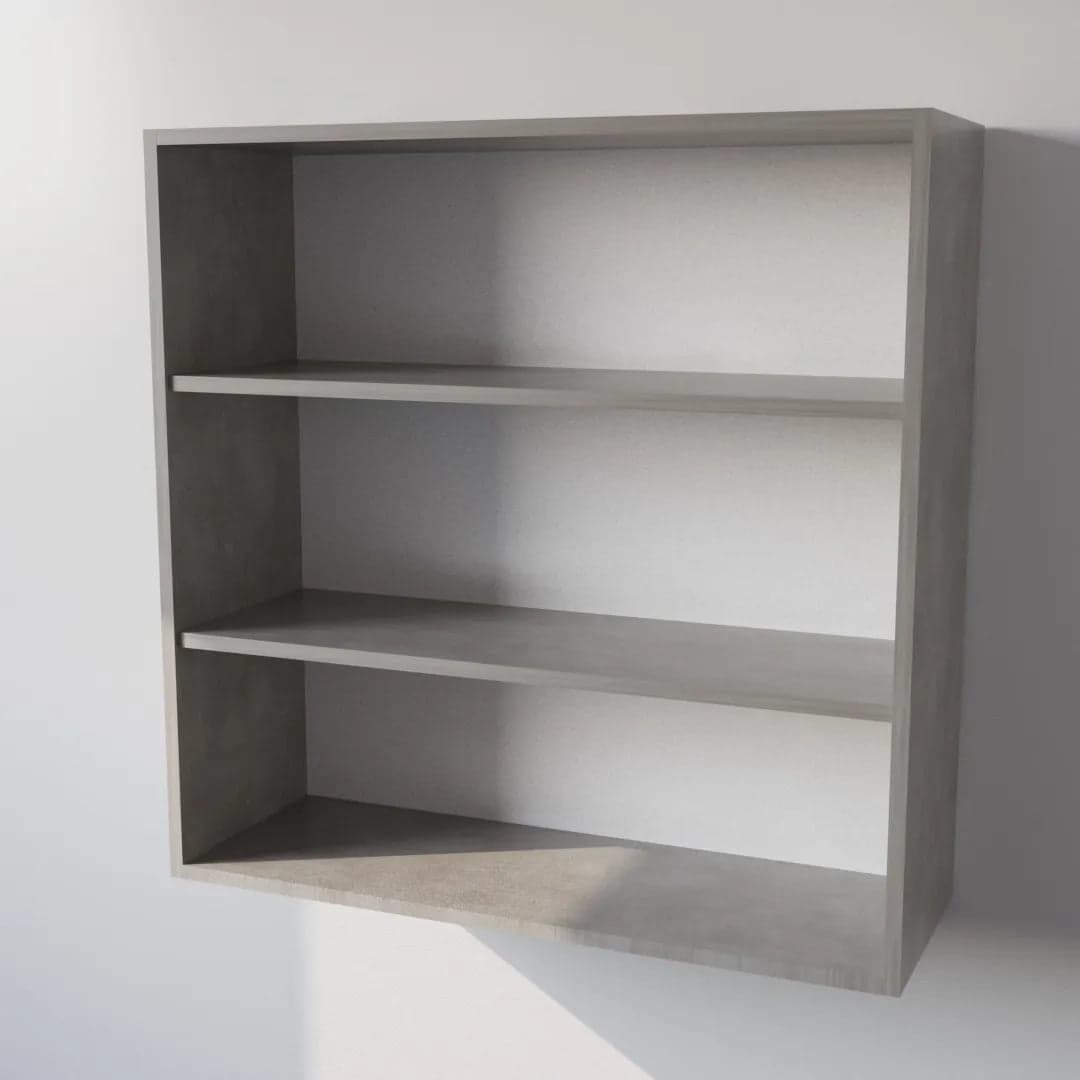 Pensile Cucina in Legno Nobilitato Cemento con Ante Altezza 90 cm in prodotto Calandrelli - Napoli, commercioVirtuoso.it