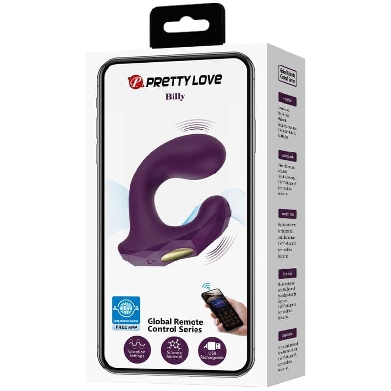 PRETTY LOVE - BILLY TELECOMANDO VIBRAZIONE VIOLA APP GRATUITA in Vibratori proiettile e ovuli vibranti Desideria Shop - Latina, commercioVirtuoso.it