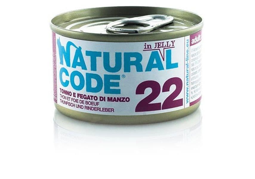 Natural Code Scatoletta 22 Tonno e Fegato di Manzo per Gatti Adulti 85gr