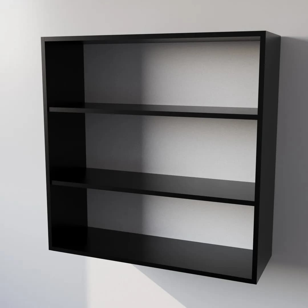 Pensile Cucina in Legno Nobilitato Nero con Ante Altezza 90 cm in prodotto Calandrelli - Napoli, commercioVirtuoso.it