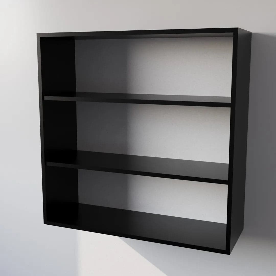 Pensile Cucina in Legno Nobilitato Nero con Ante Altezza 90 cm in prodotto Calandrelli - Napoli, commercioVirtuoso.it