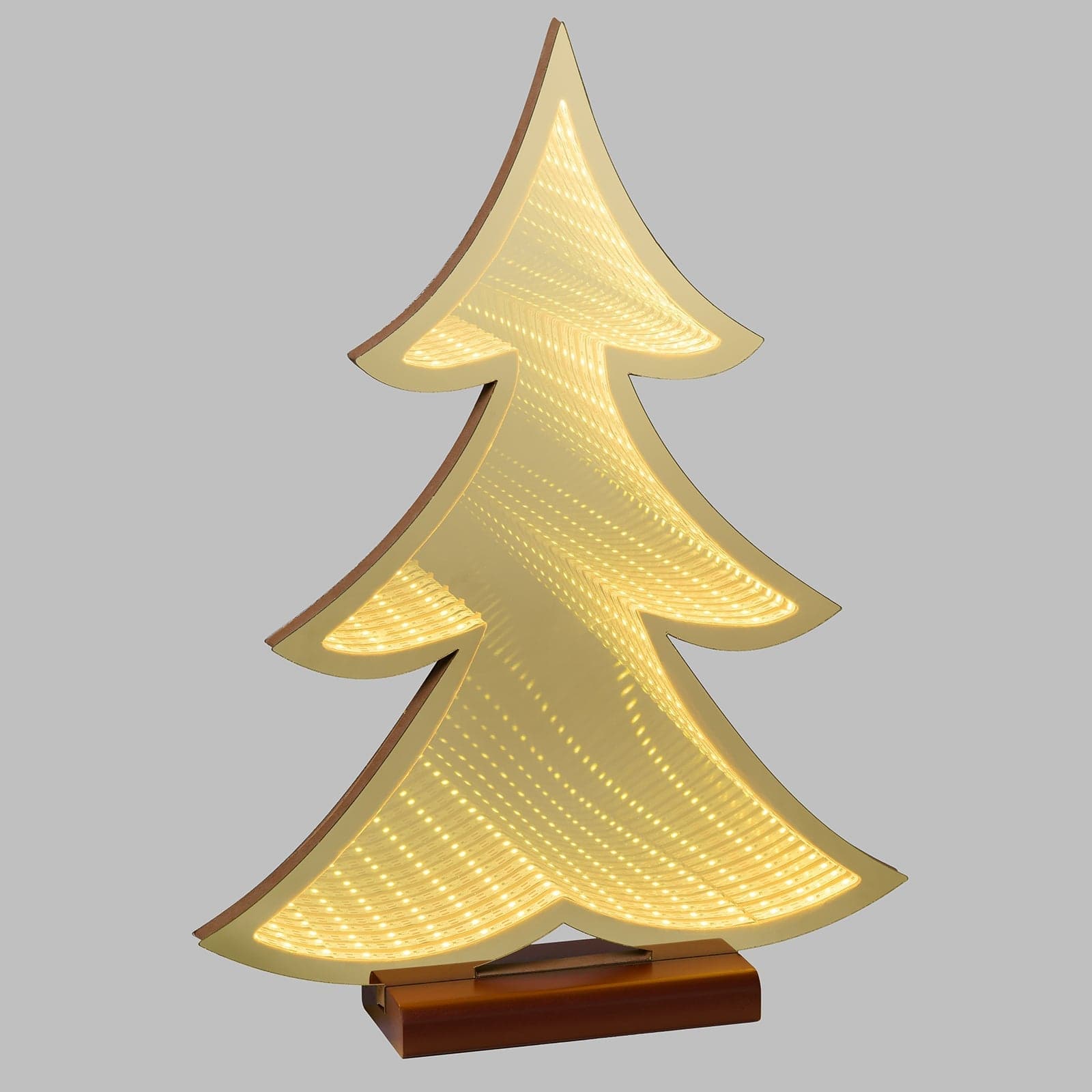 Figura luminosa natalizia bifacciale addobbo con base color champagne luce calda in Catene luminose per esterni MagiediNatale.it - Altamura, commercioVirtuoso.it