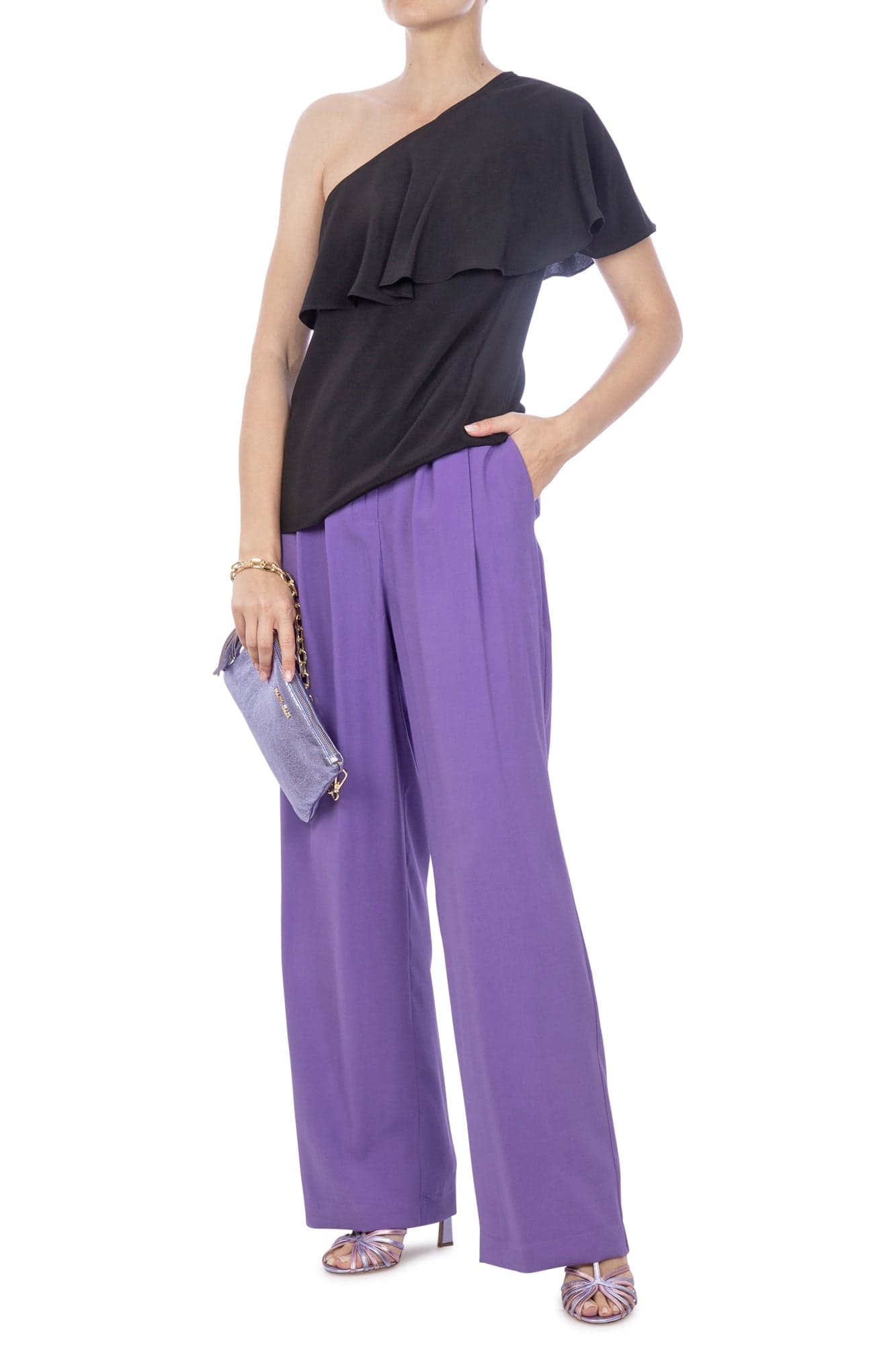 SUOLI Suoli - Pantalone - 411590 - Lilla da donna in Pantaloni Drestige - Casamassima, commercioVirtuoso.it