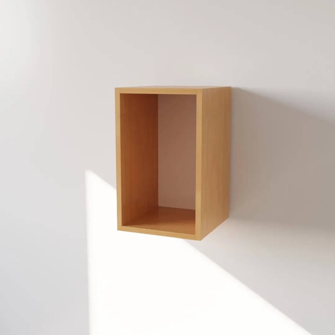Pensile in Legno Nobilitato di Colore Faggio con un Anta altezza 48 cm in prodotto Calandrelli - Napoli, commercioVirtuoso.it