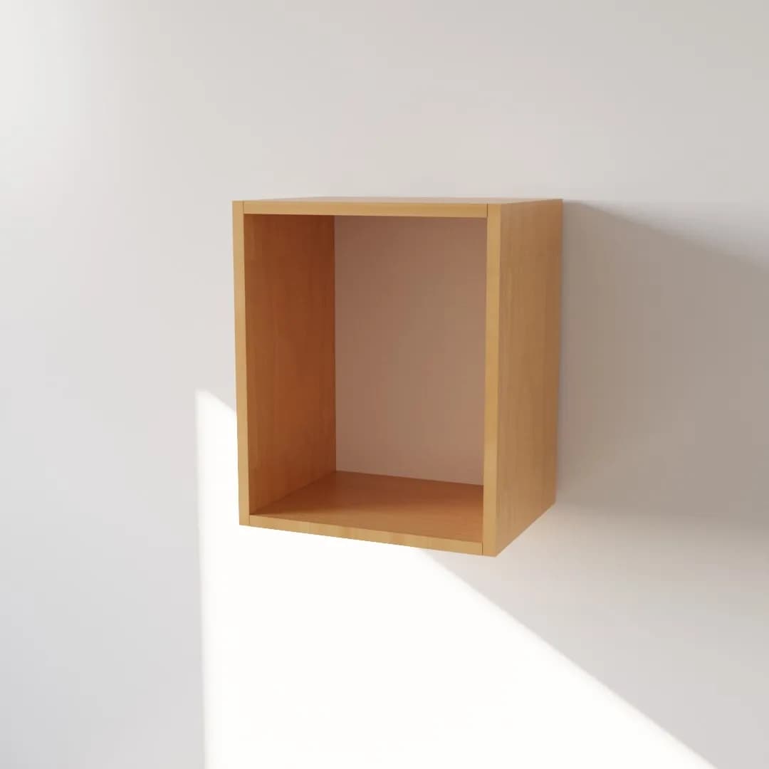 Pensile in Legno Nobilitato di Colore Faggio con un Anta altezza 48 cm in prodotto Calandrelli - Napoli, commercioVirtuoso.it