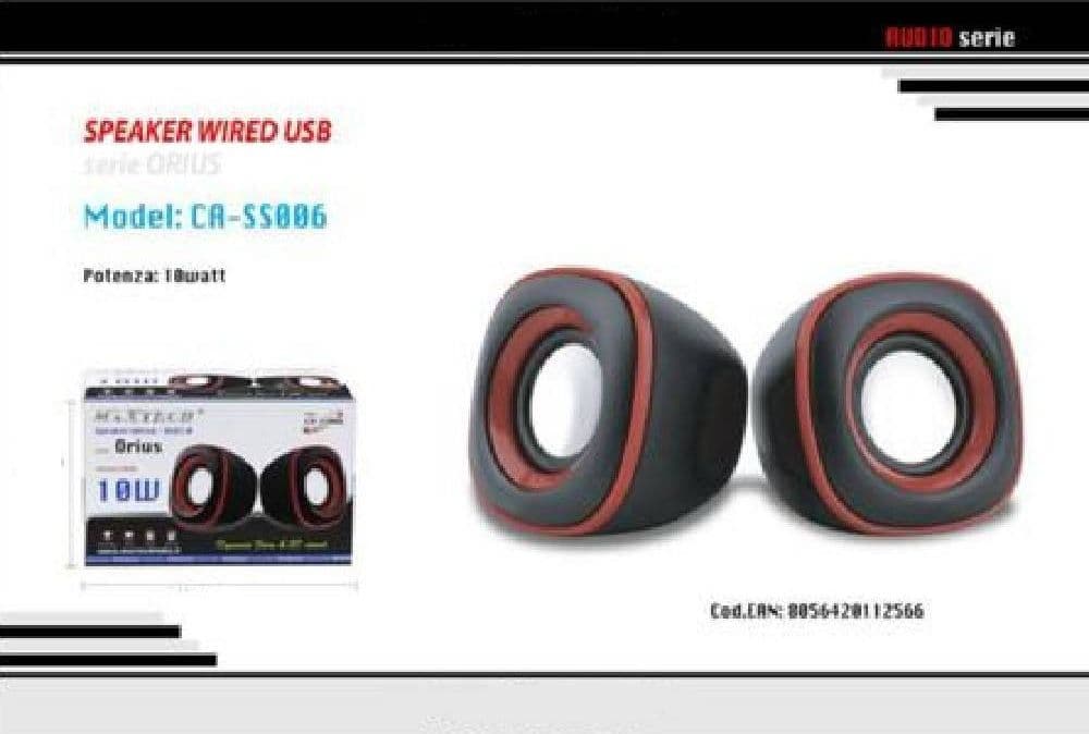 COPPIA CASSE SPEAKER WIRED 10W ALTOPARLANTI MAXTECH CA-SS006 PC ATTACCO USB AUX in Casse portatili Bluetooth Trade Shop italia - Napoli, commercioVirtuoso.it