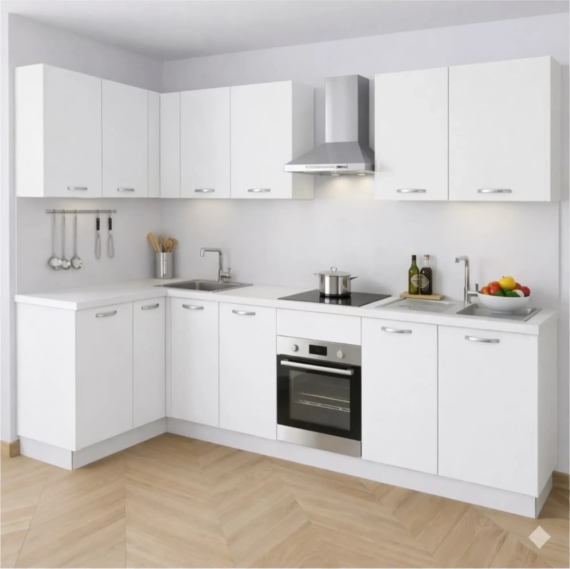 Pensile Scolapiatti Cucina con Ante in Legno Nobilitato Bianco Altezza 72 cm in prodotto Calandrelli - Napoli, commercioVirtuoso.it