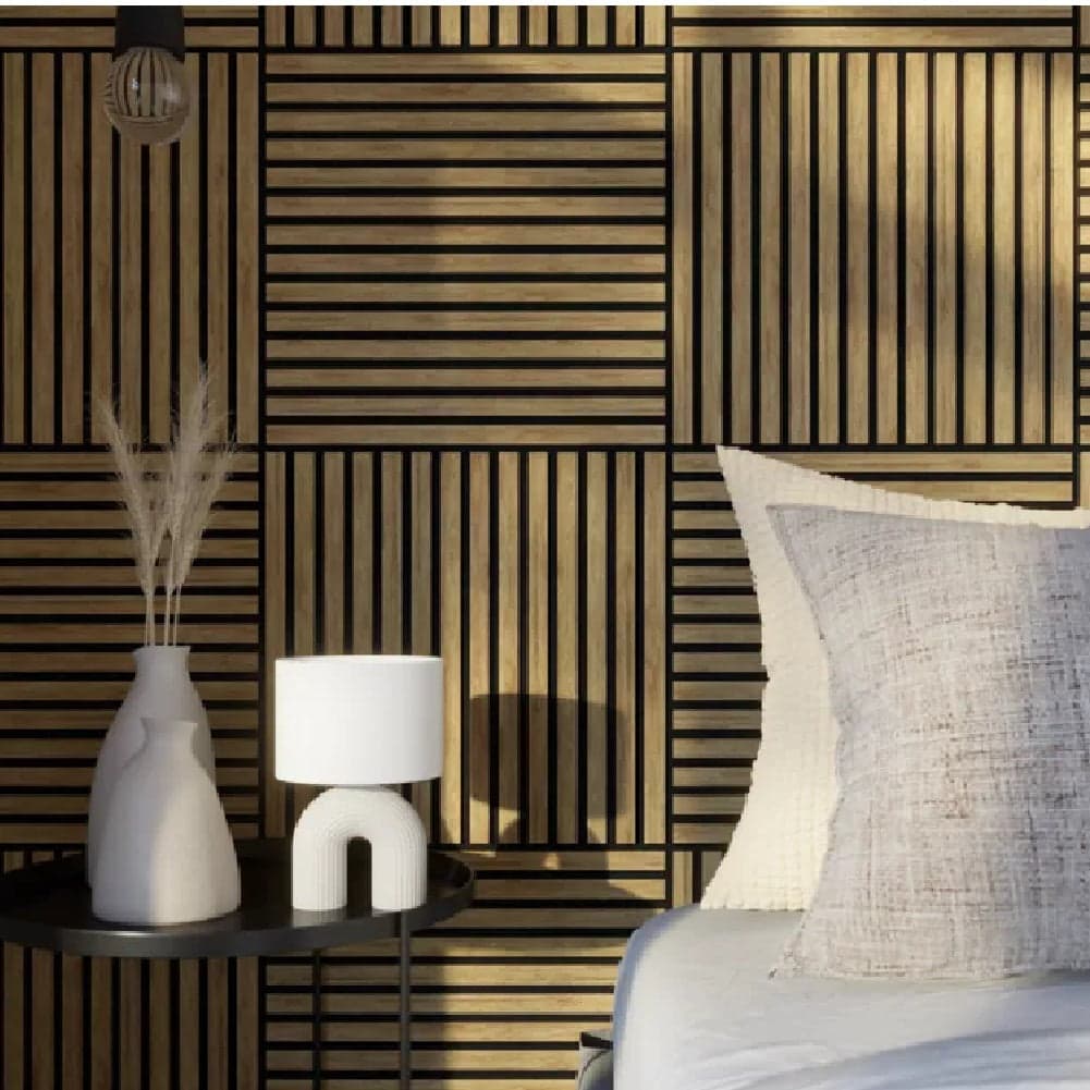 Pannelli Acustici Fonoassorbenti 4pz 60x60cm Decorativi Moderno Rovere Teak 3D in Insonorizzazione Danyx - Casoria, commercioVirtuoso.it