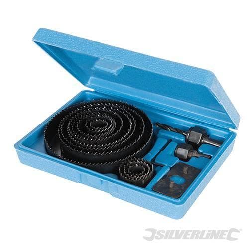 Kit seghe a tazza varie misure 16 pezzi con valigetta robusta silverline