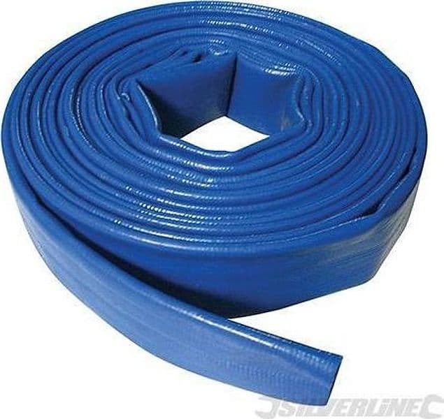 Tubi di Scarico in pvc flessibili piatti per piscine laghi fossi 10m Silverline – 10 m x 40 mm – blu