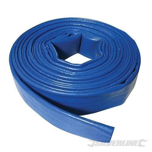 Tubi di Scarico in pvc flessibili piatti per piscine laghi fossi 10m Silverline - 7