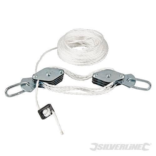 Cavo di sollevamento carico paranco 180 kg Silverline Originale guide in acciaio