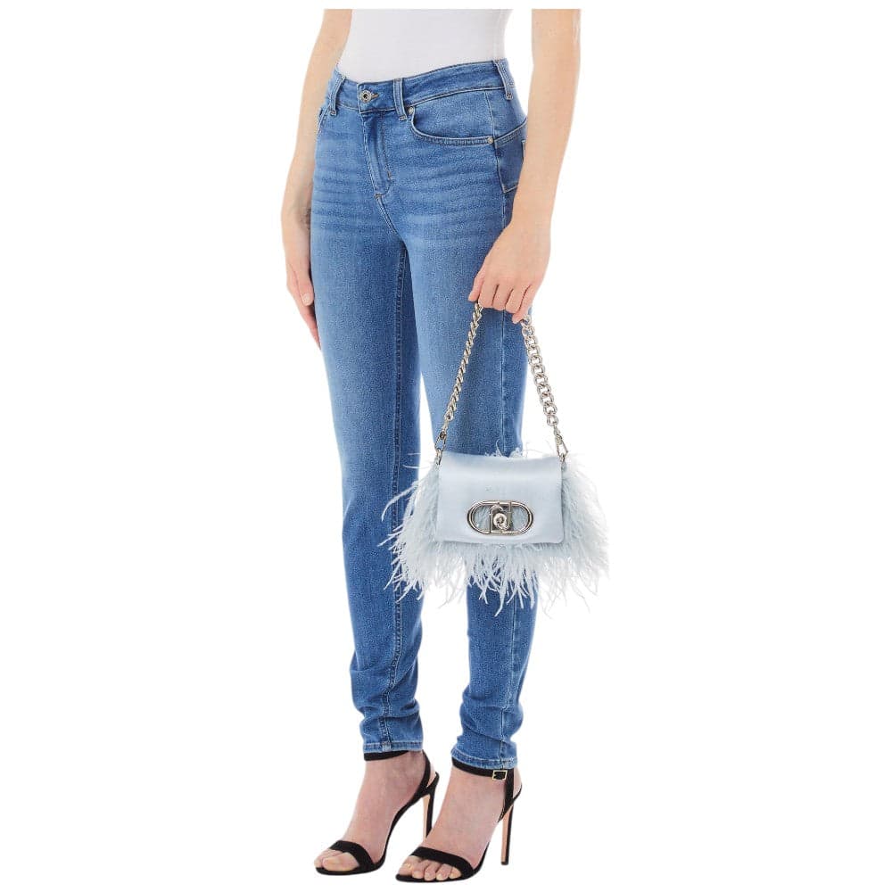 Liu Jo borsa a tracolla azzurro cielo con piume crossbody LaPuffy AA5269P0347 Borse Liu Jo