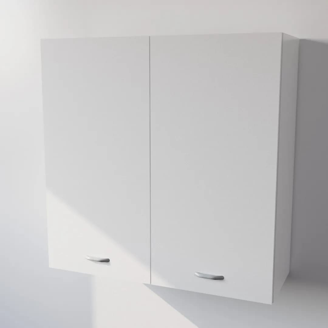 Pensile Scolapiatti Cucina con Ante in Legno Nobilitato Bianco Altezza 90 cm in prodotto Calandrelli - Napoli, commercioVirtuoso.it