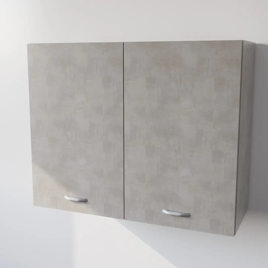 Pensile Scolapiatti Cucina con Ante in Legno Nobilitato Cemento Altezza 72 cm in prodotto Calandrelli - Napoli, commercioVirtuoso.it