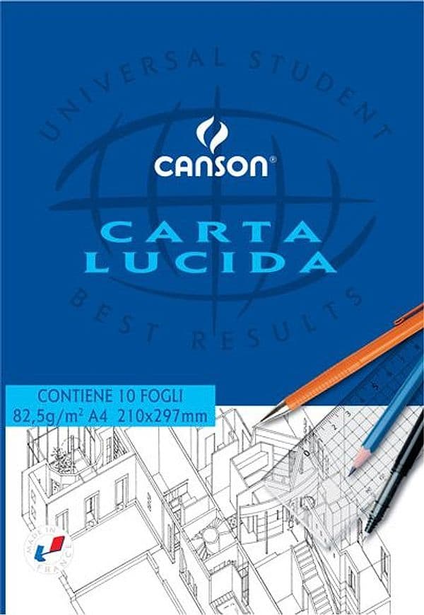 BLOCCO CARTA LUCIDA MANUALE 210x297mm 10FG 80GR CANSON