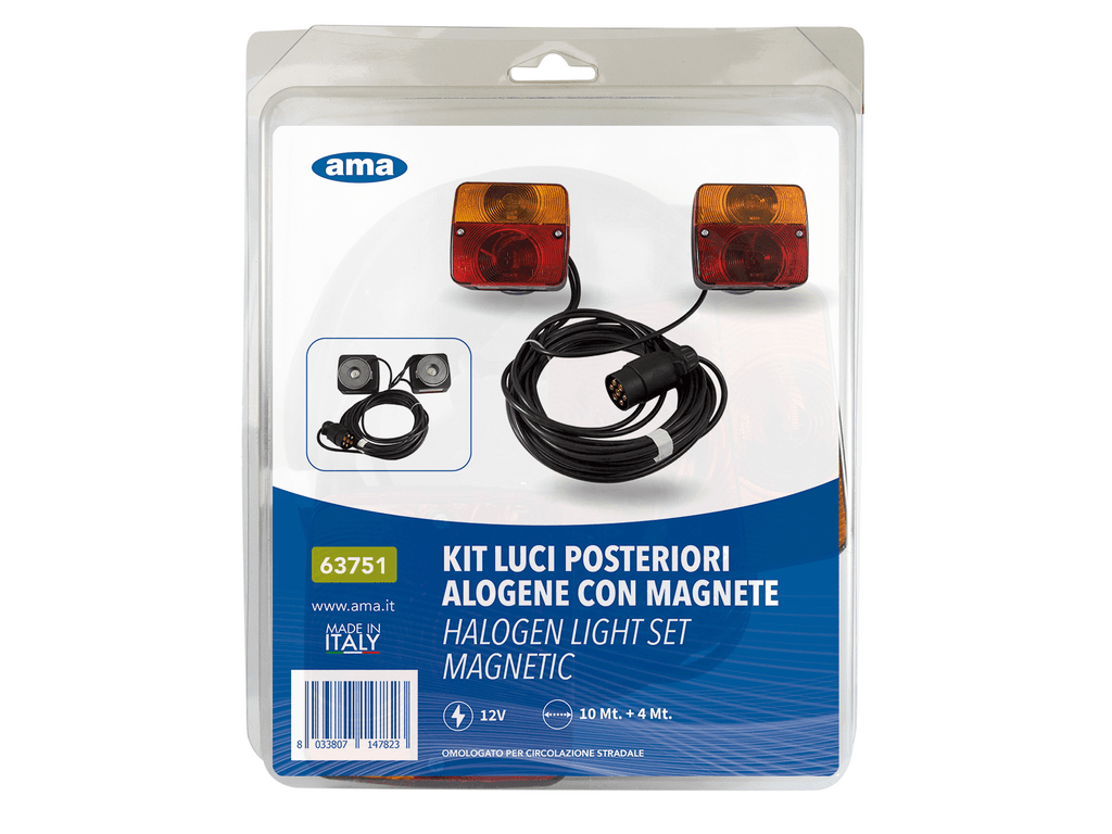 Kit luci 12 V magnetico con cablaggio 10/4 m Confezione da 1pz in Blocchi luci antinebbia GardenStore - Novellara, commercioVirtuoso.it
