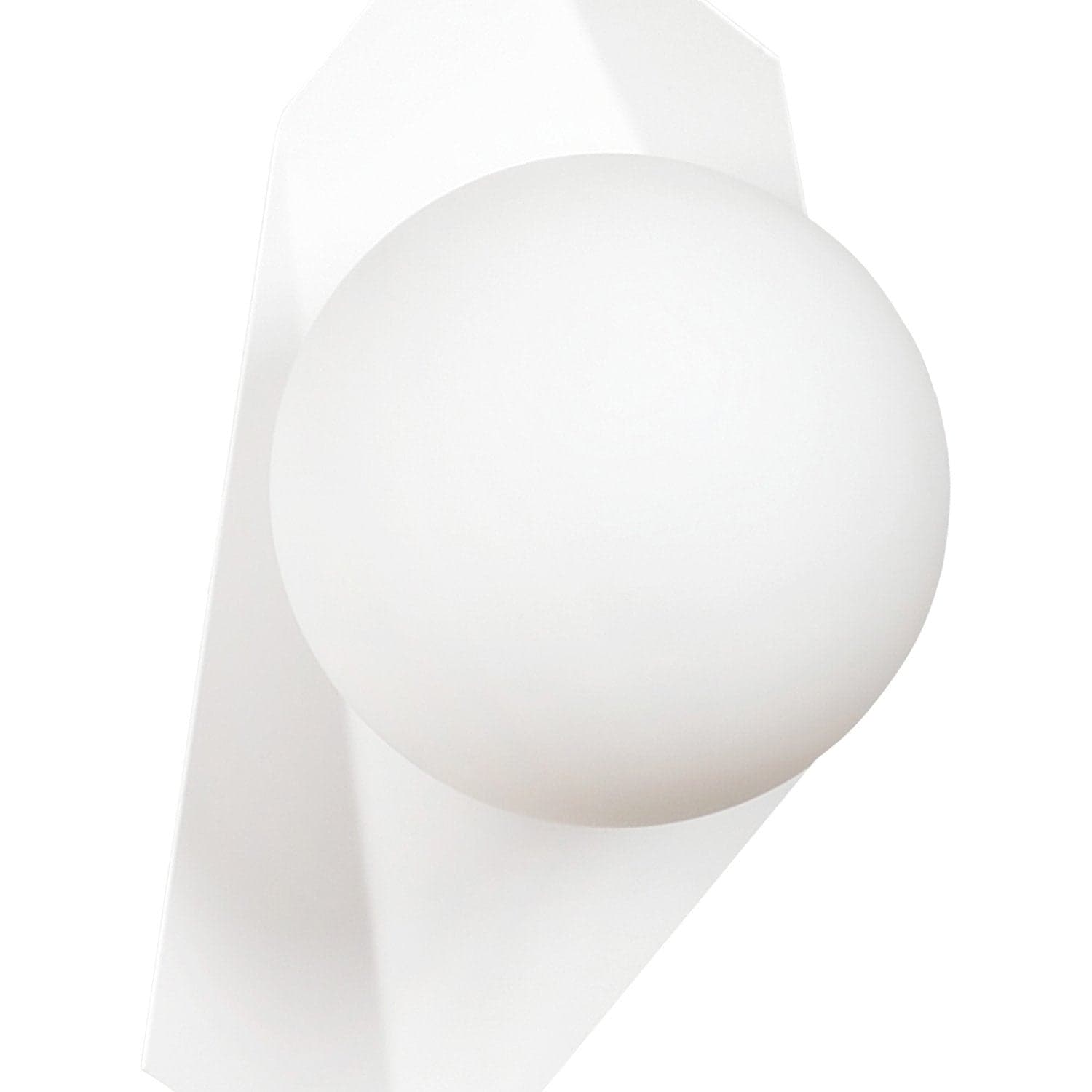 Applique Moderna 1 Luce Drifton In Acciaio Bianco E Sfera Vetro Opalino in Applique LuceArt - Montecorvino Pugliano, commercioVirtuoso.it