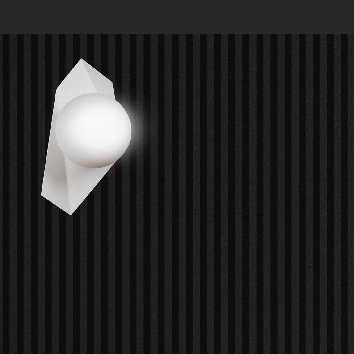 Applique Moderna 1 Luce Drifton In Acciaio Bianco E Sfera Vetro Opalino in Applique LuceArt - Montecorvino Pugliano, commercioVirtuoso.it