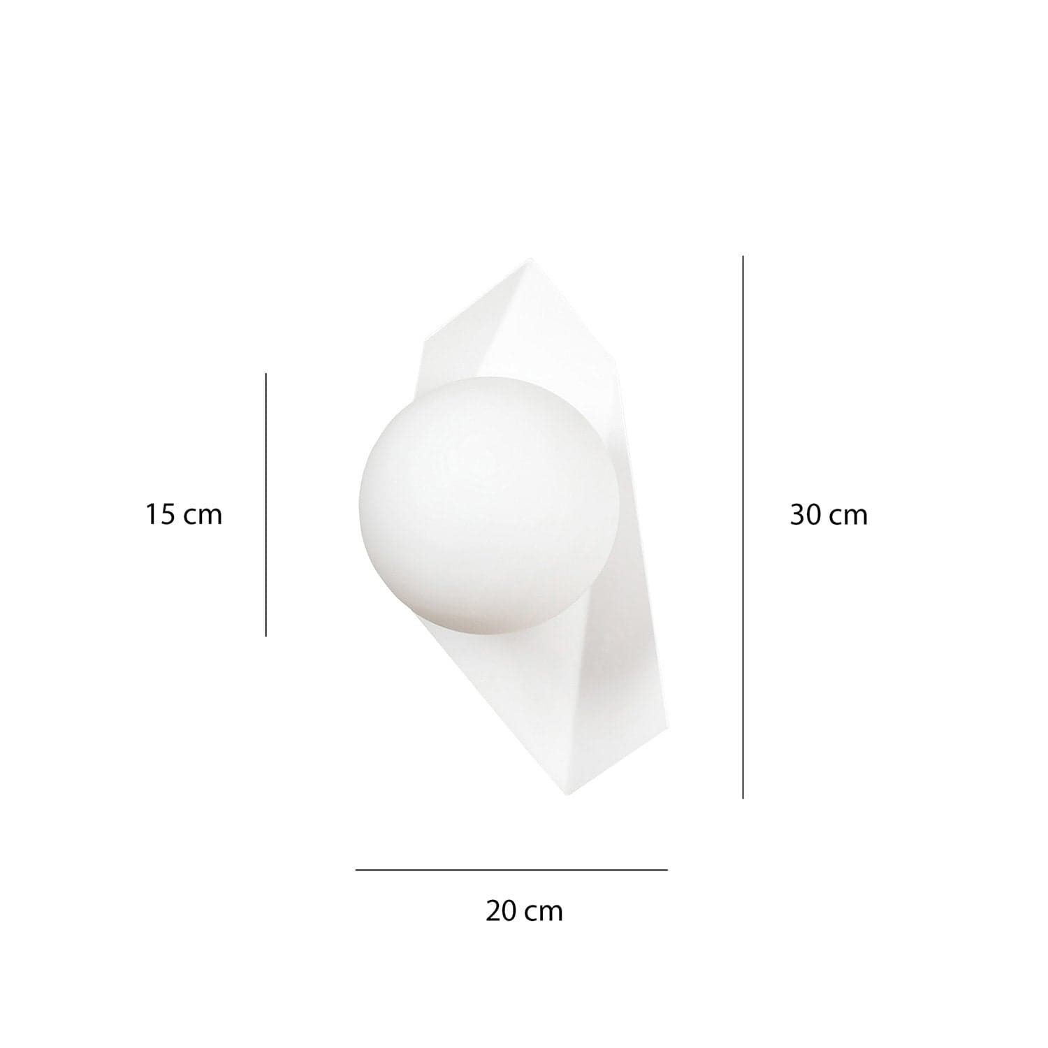 Applique Moderna 1 Luce Drifton In Acciaio Bianco E Sfera Vetro Opalino in Applique LuceArt - Montecorvino Pugliano, commercioVirtuoso.it