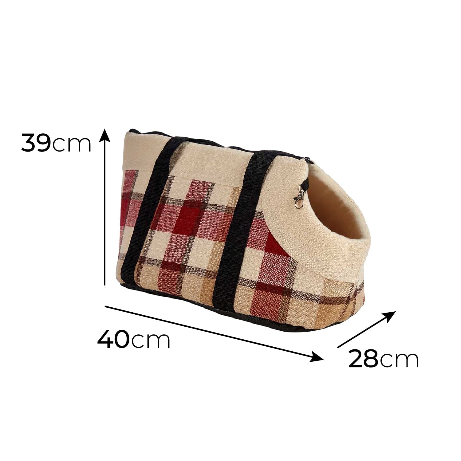 Trasportino Animali Stoffa Morbida con Cerniera e Tracolla 40x28 H 39 cm Beige in Borse Danyx - Casoria, commercioVirtuoso.it