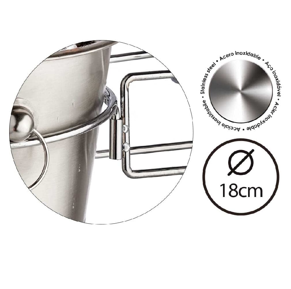 Supporto in Metallo Cromato per Secchiello Ghiaccio Supporto da Tavola 18cm in Portaghiaccio Danyx - Casoria, commercioVirtuoso.it