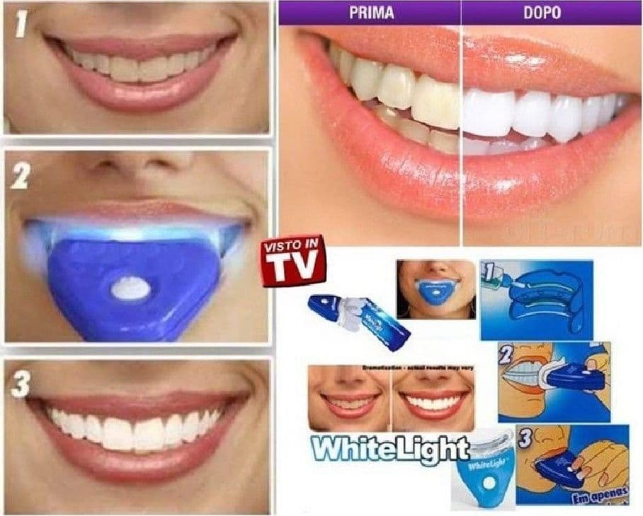 KIT TRATTAMENTO SBIANCANTE DENTI WHITELIGHT E LAMPADA PLASMA UV TARTARO GEL in Kit per sbiancamento denti Trade Shop italia - Napoli, commercioVirtuoso.it