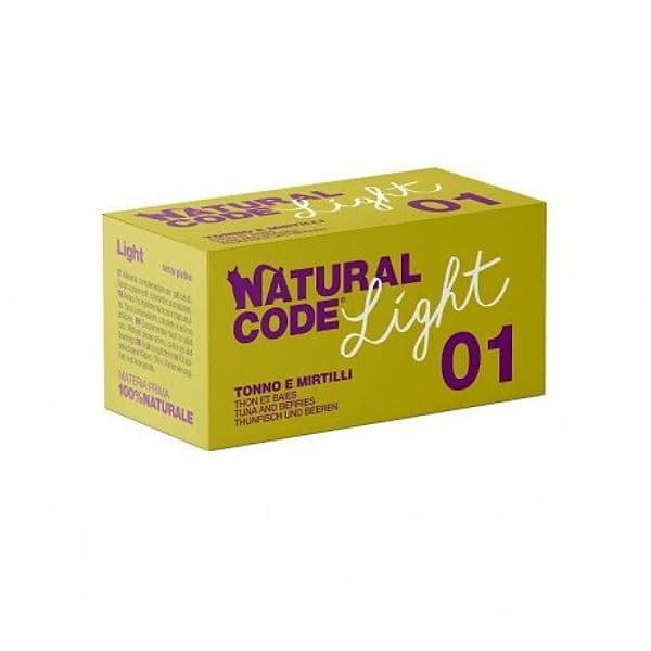 Natural Code Light Scatoletta 01 Tonno e Mirtilli per Gatti Adulti 4X70gr in Secco 101 Market - Poggibonsi, commercioVirtuoso.it