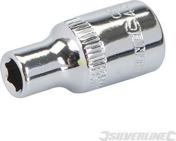 Chiave inserto a bussola metrico esagonale 1/4" Silverline meccanica Silverline
