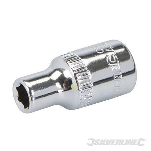 Chiave inserto a bussola metrico esagonale 1/4" Silverline meccanica Silverline