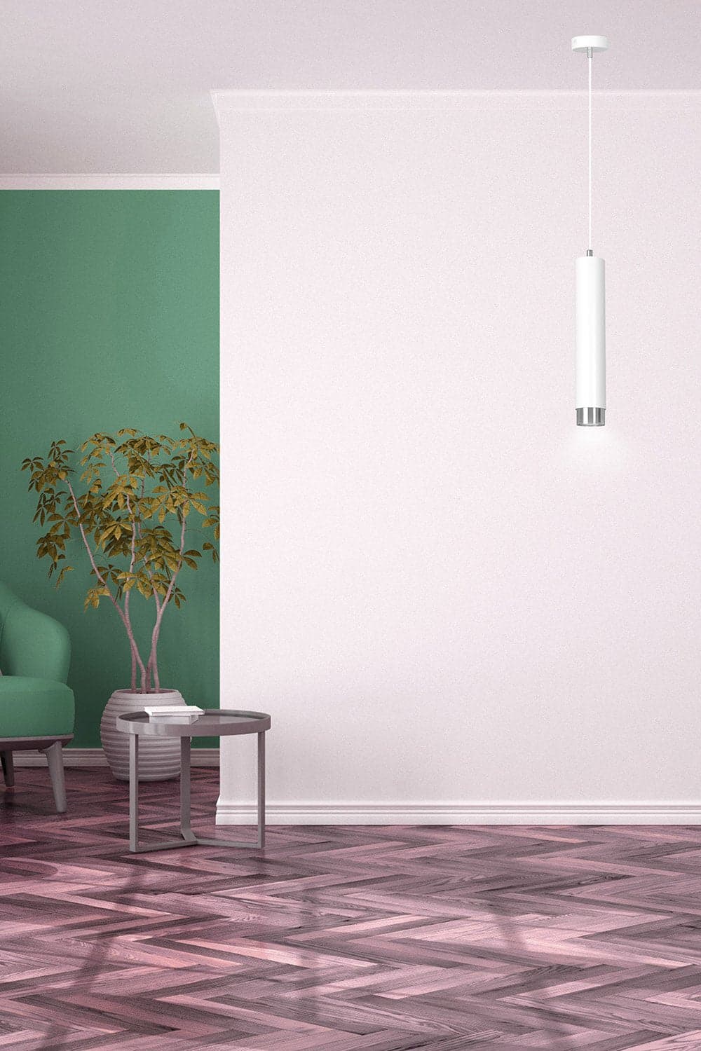 Sospensione 1 Luce Kibo In Acciaio Bianco Con Tubolare In Bianco E Cromo in Lampade a sospensione LuceArt - Montecorvino Pugliano, commercioVirtuoso.it