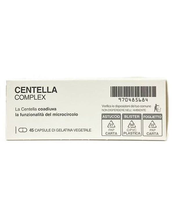 Centella Complex 45 caps. con Mirtillo, Rusco, Ippocastano, Amamelide migliorano il microcircolo sollievo alle gambe in Bioflavonoidi AlBio Sicily - Misilmeri, commercioVirtuoso.it