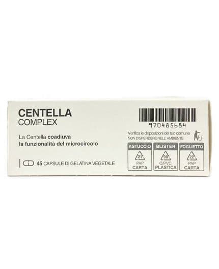 Centella Complex 45 caps. con Mirtillo, Rusco, Ippocastano, Amamelide migliorano il microcircolo sollievo alle gambe in Bioflavonoidi AlBio Sicily - Misilmeri, commercioVirtuoso.it