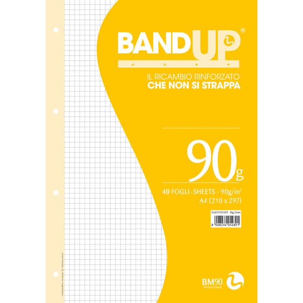 Ricambi Forati Rinforzati Bandup A4 90Gr 40Fg 5Mm Bm