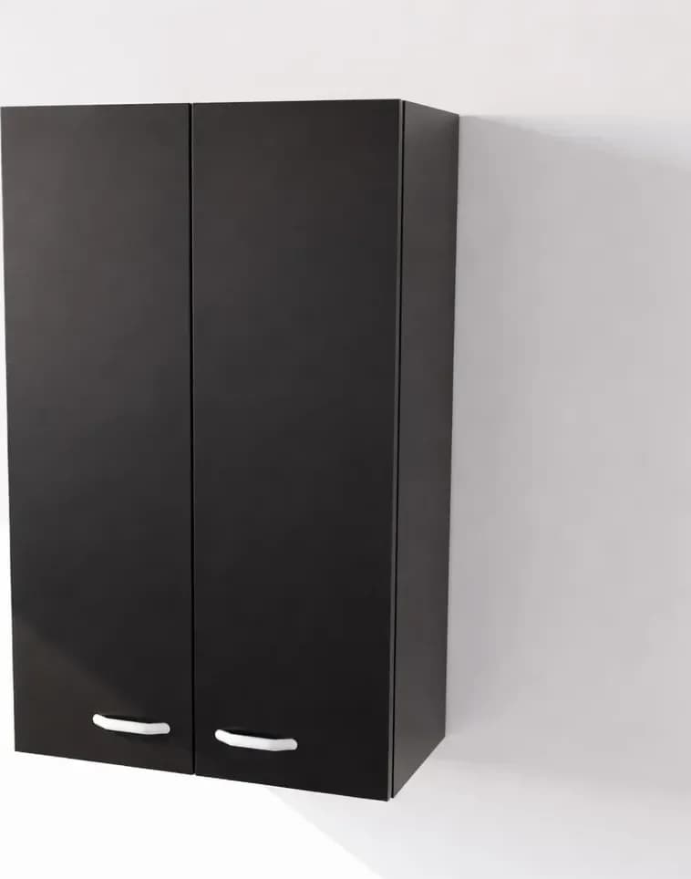 Pensile Scolapiatti Cucina con Ante in Legno Nobilitato Nero Altezza 90 cm in prodotto Calandrelli - Napoli, commercioVirtuoso.it