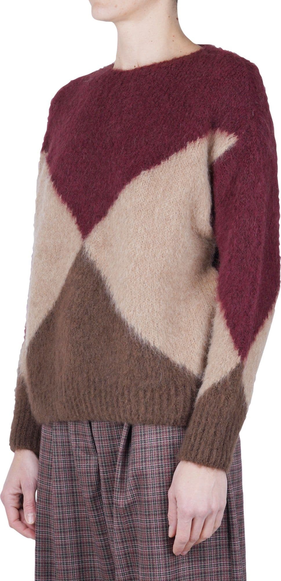 LA FEMME BLANCHE La Femme Blanche - Maglia - 461756 - Beige/Bordeaux da donna in Felpe senza cappuccio Drestige - Casamassima, commercioVirtuoso.it