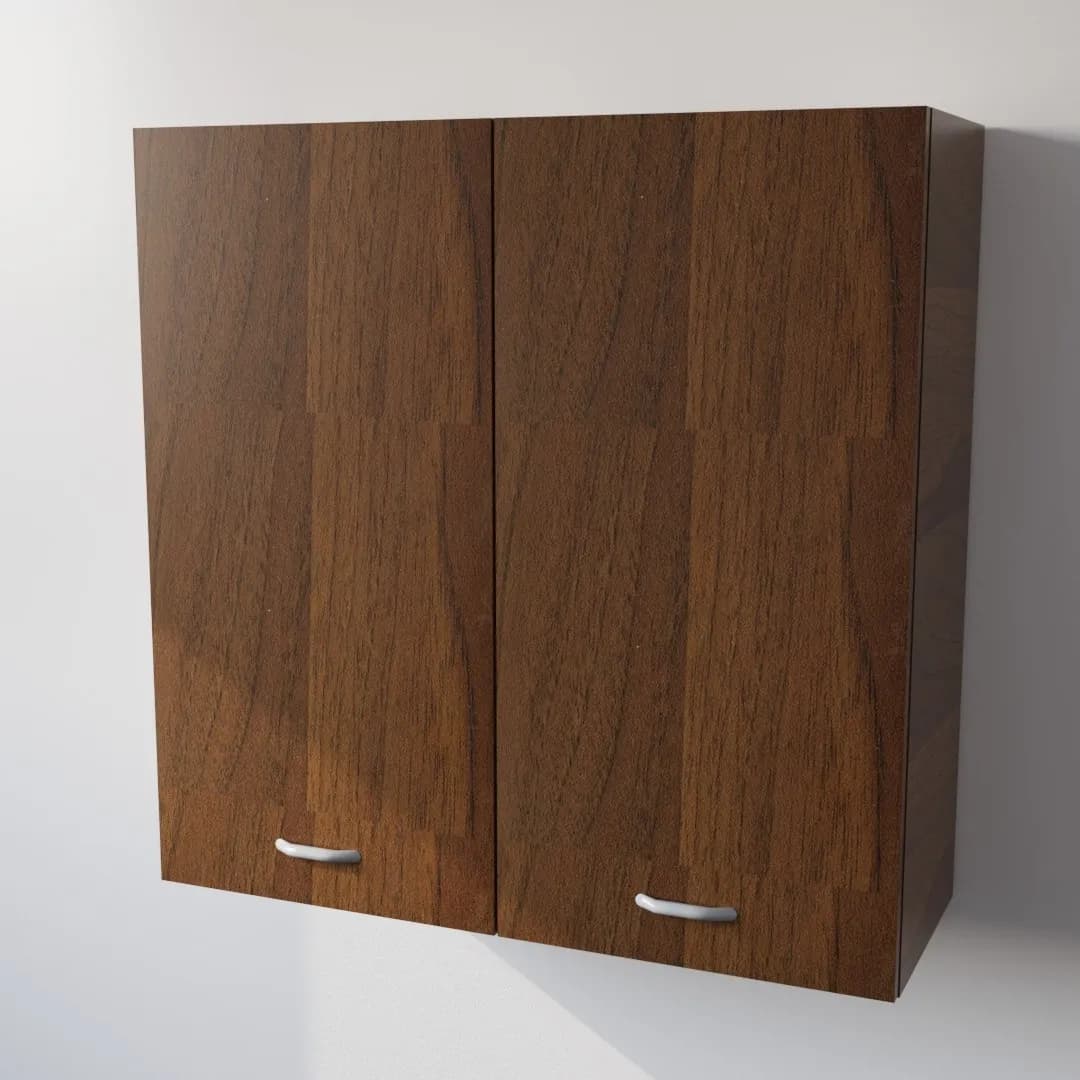 Pensile Scolapiatti Cucina con Ante in Legno Nobilitato Noce Altezza 90 cm in prodotto Calandrelli - Napoli, commercioVirtuoso.it