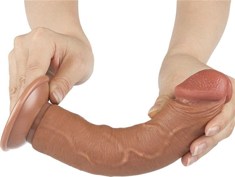 Dildo Realistico Sliding-Skin Dong 8.0" Brown in Dildo realistici Sexy Tentazioni - Siracusa, commercioVirtuoso.it