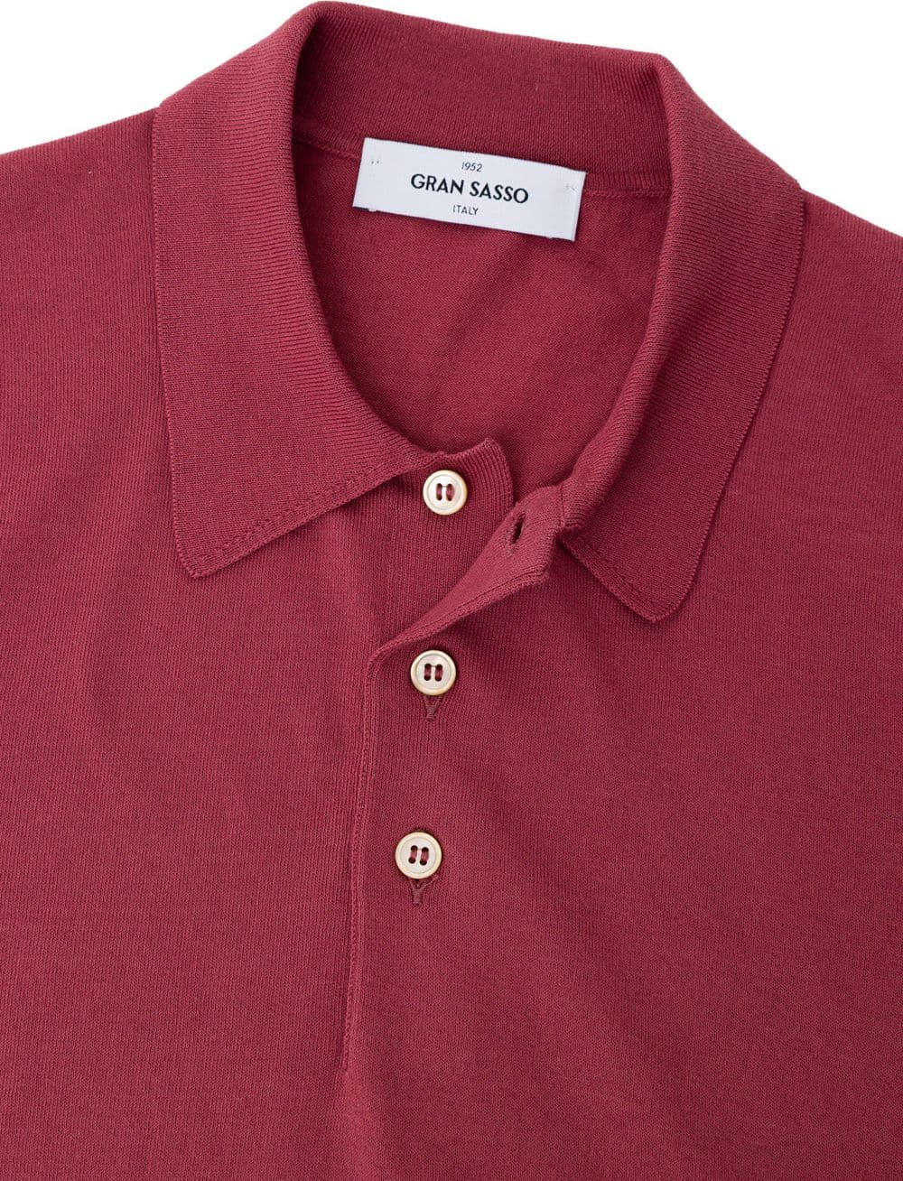 Gran Sasso Polo Classica Knitting Pattern in Rosso Ciliegia da uomo in Polo Drestige - Casamassima, commercioVirtuoso.it