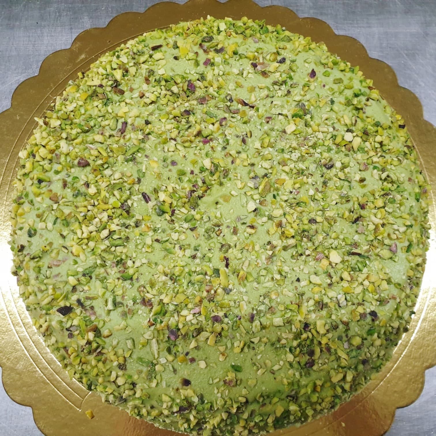 Torta dessert artigianale al Pistacchio di Bronte e crema pasticcera in Pistacchi Trinakia - Siracusa, commercioVirtuoso.it