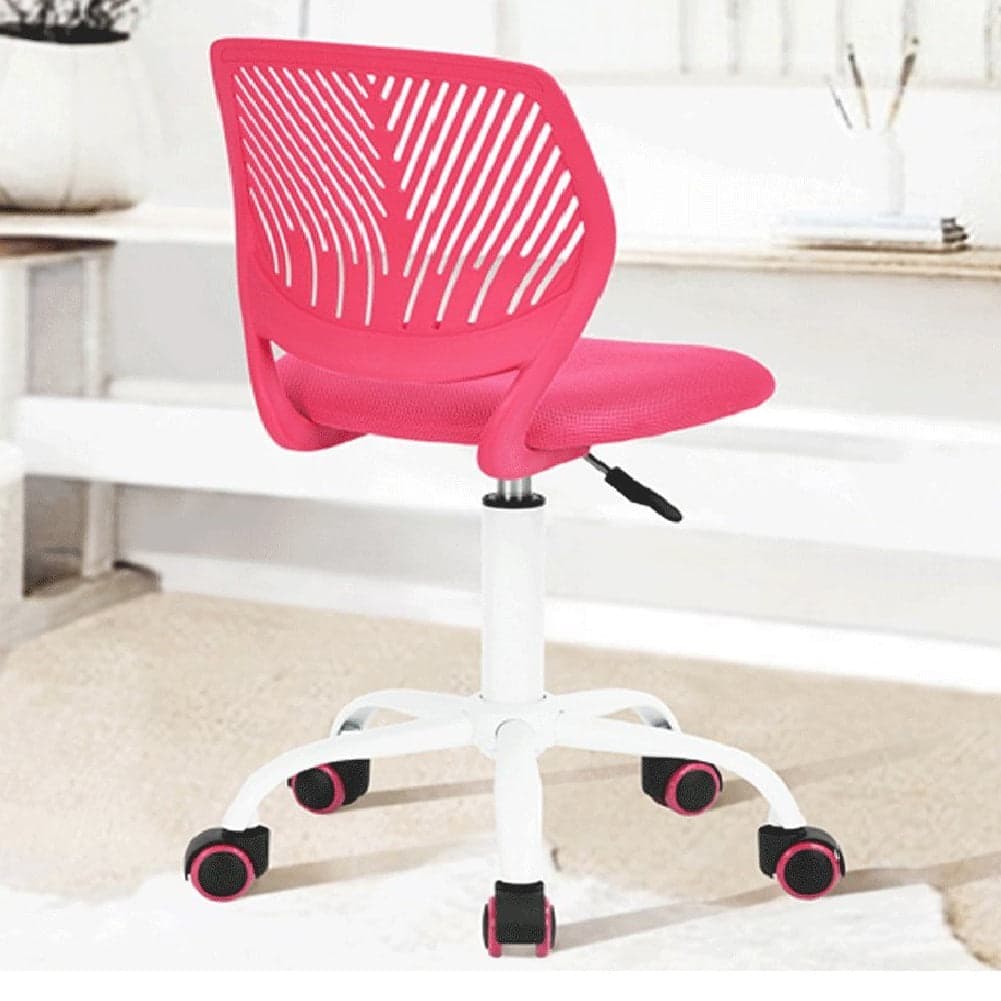 Sedia da Scrivania Cameretta Altezza Regolabile Ergonomica Base Bianca Rosa in Sedie da scrivania Danyx - Casoria, commercioVirtuoso.it