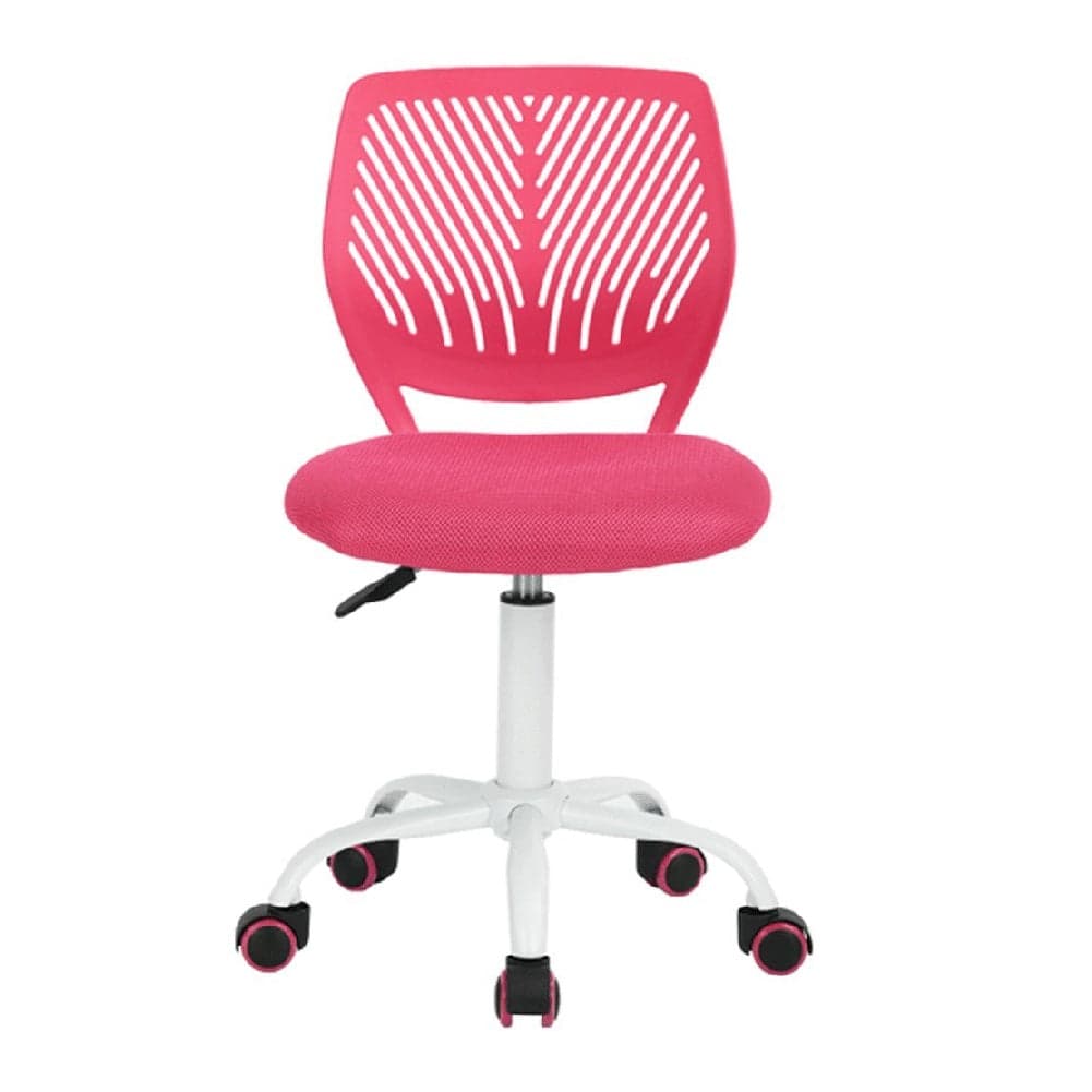 Sedia da Scrivania Cameretta Altezza Regolabile Ergonomica Base Bianca Rosa in Sedie da scrivania Danyx - Casoria, commercioVirtuoso.it