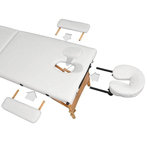 Lettino Pieghevole e Portatile per Massaggi Estetica SPA 3 Zone in Legno Bianco in Lettini Danyx - Casoria, commercioVirtuoso.it