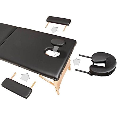 Lettino Pieghevole e Portatile per Massaggi Estetica SPA 3 Zone in Legno Nero in Lettini Danyx - Casoria, commercioVirtuoso.it