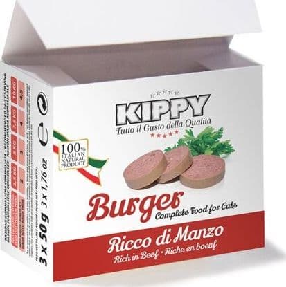 Kippy Burger gusto Manzo per Gatti Adulti 3X50gr - 2