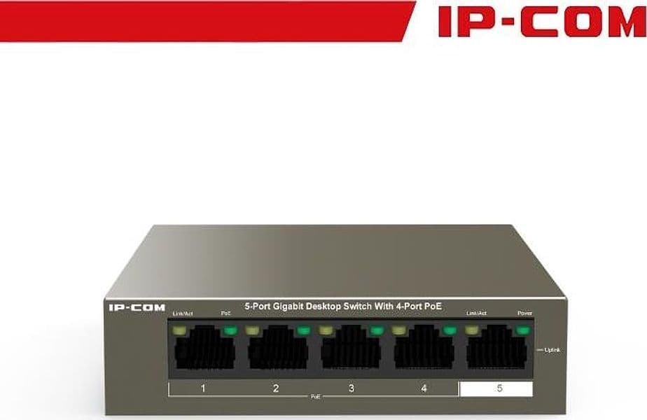 IP-COM Switch Desktop 5 Porte Gigabit con 4 Porte PoE 63W - G1105P-4-63W - 2