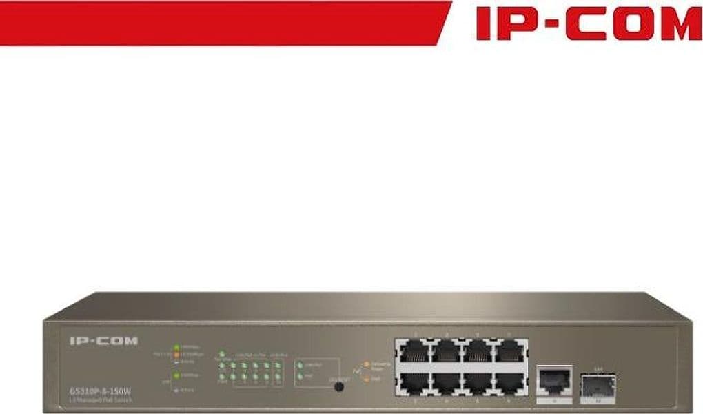 IP-COM Switch L3 Managed PoE 8 porte 10/100/1000 50W - G5310P-8-150W